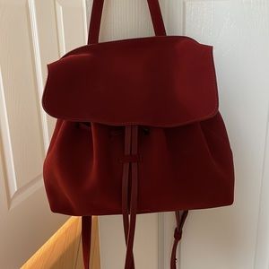 Mansur Gavriel Burgundy Suede Lady Bag